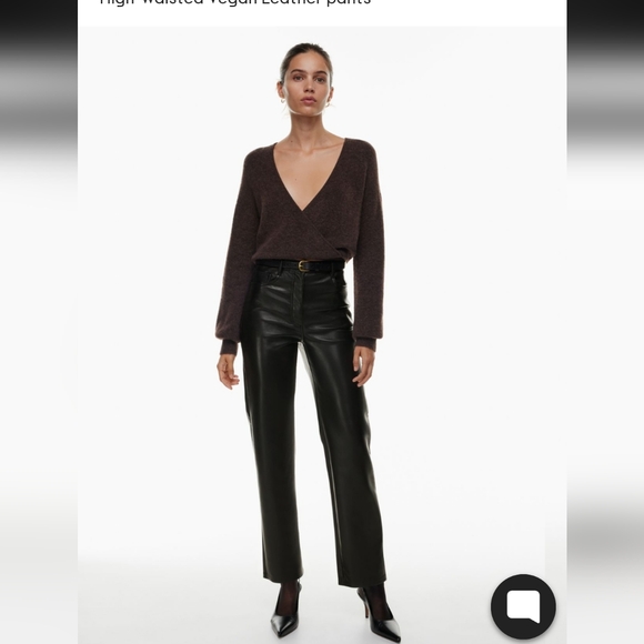 Aritzia Melina faux leather pants - Picture 1 of 8